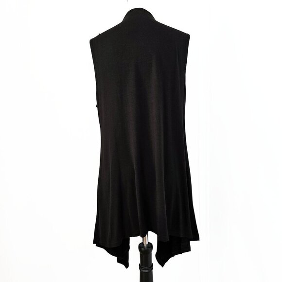 Lock and Love Women's Sleeveless Draped Open Front Cardigan Vest Asy - Picture 2 of 4